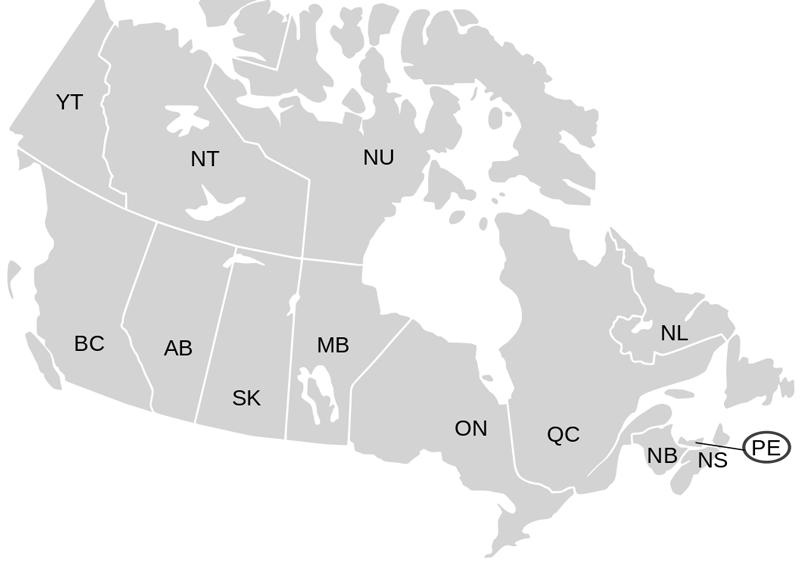 مهاجرت به کانادا نقشه استان ها