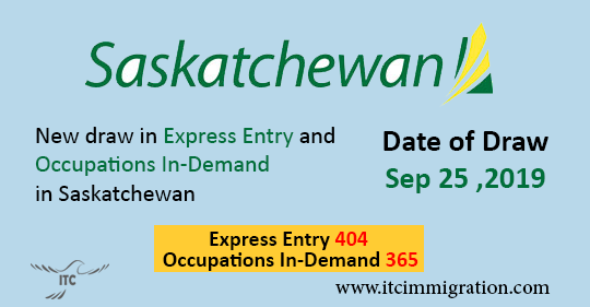 Saskatchewan Express Entry 25 Sep 2019 immigrate to Canada