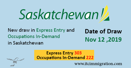 Saskatchewan Express Entry 12 Nov 2019 immigrate to Canada