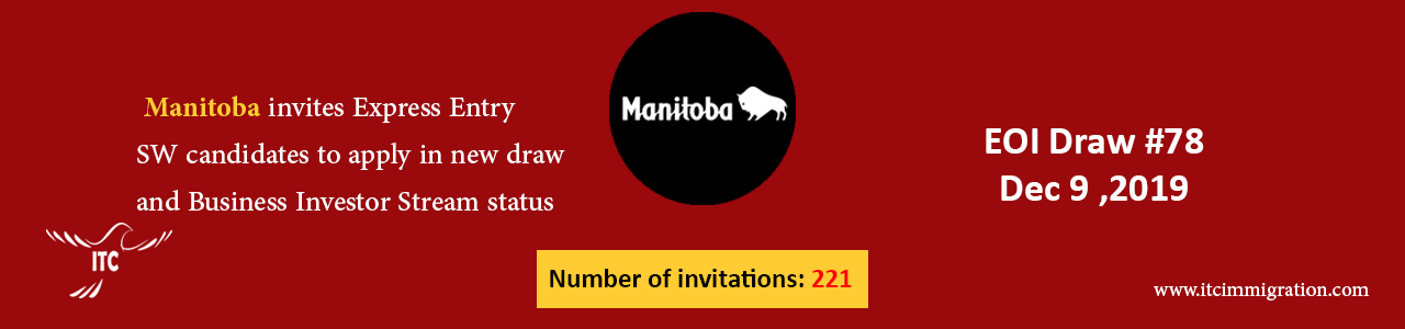 Manitoba Express Entry 9 Dec 2019 immigrate to Canada Business Investor Stream
