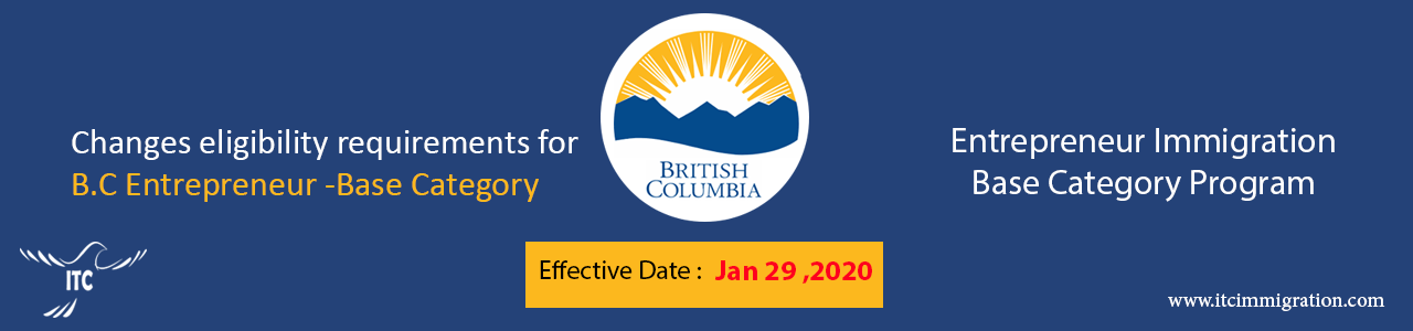 Change Eligibility Requirements for BC Entrepreneur immigrate to Canada