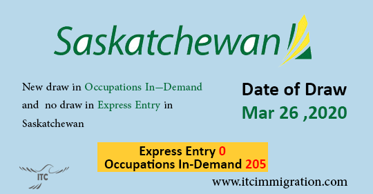 Occupations In-Demand Saskatchewan 26 Mar 2020 immigrate to Canada Express Entry