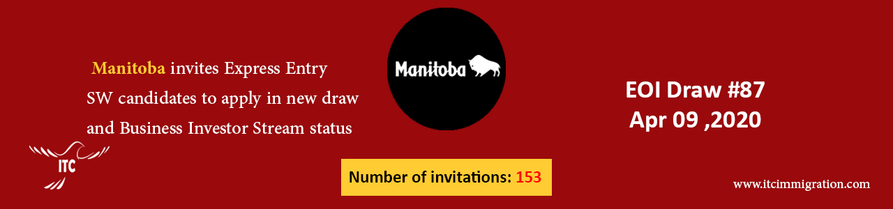 Manitoba Express Entry 9 Apr 2020 Business Investor Stream immigrate to Canada