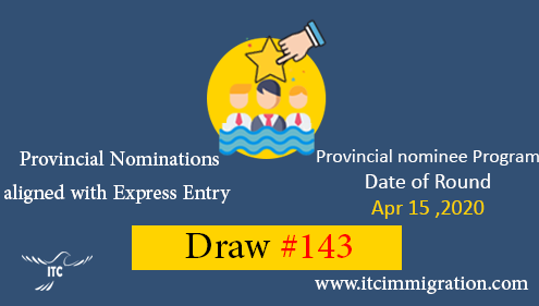 Express Entry Provincial nominee Draw 143 Provincial nominee Program Canadian Experience Class Skilled Worker Skilled Trdades