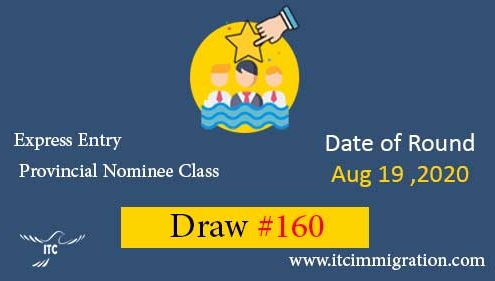 Express Entry Provincial Nominee Draw 160 immigrate to Canada