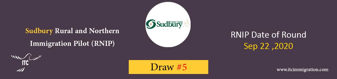 Sudbury RNIP Draw #5 Sep 22,2020 immigrate to Canada (Rural and Northern Immigration Pilot (RNIP