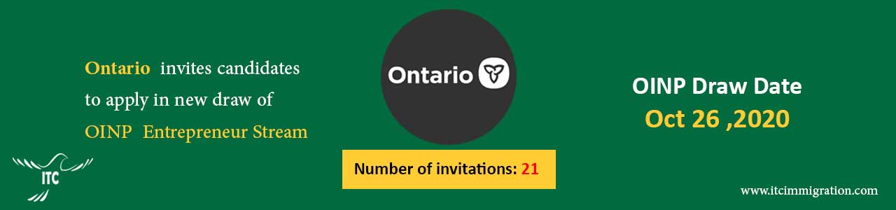 Ontario Entrepreneur Stream 26 Oct 2020 immigrate to Canada
