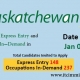 Saskatchewan Express Entry 7 Jan 2021