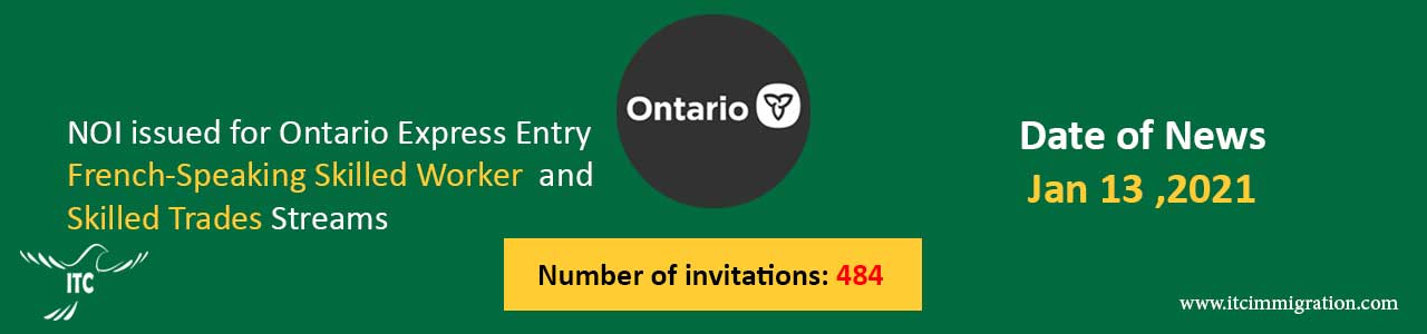 Ontario Express Entry 13 Jan 2020