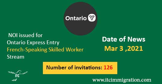 Ontario Express Entry 3 Mar 2021