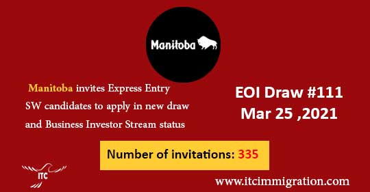 Manitoba Express Entry & Business Investor Stream 25 Mar 2021