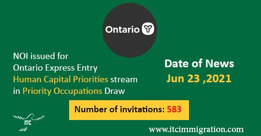 Ontario Human Capital Priorities 23 Jun 2021 Priority Occupations Draw