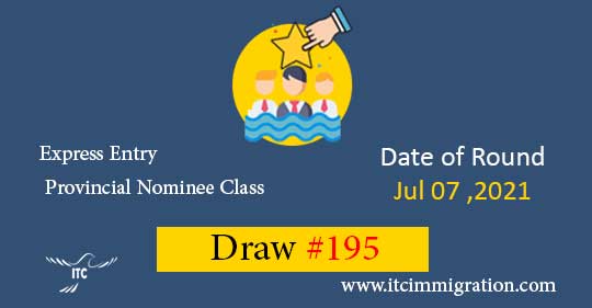 Express Entry Provincial Nominee Draw 195