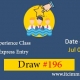 Canadian Experience Class Draw 196