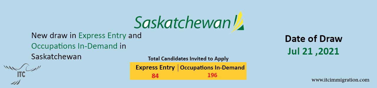 Saskatchewan Express Entry 21 Jul 2021