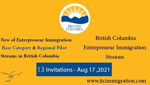 BC Entrepreneur Immigration Aug 17 2021