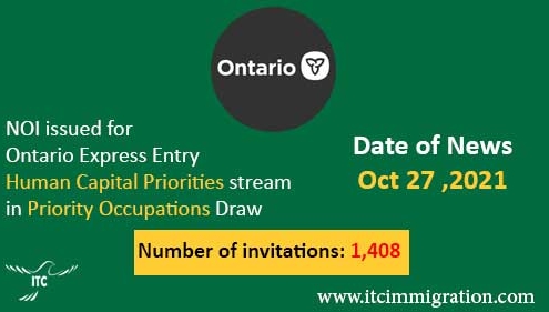Ontario Human Capital Priorities 27 Oct 2021 Priority Occupations Draw