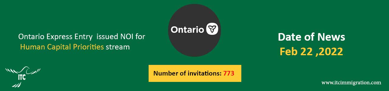 Ontario Express Entry 22 Feb 2022