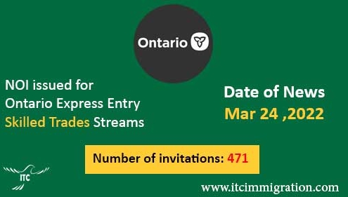 Ontario Express Entry 24 Mar 2022