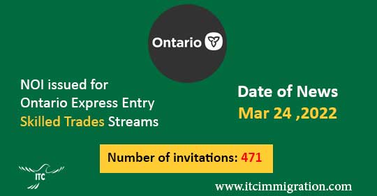 Ontario Express Entry 24 Mar 2022