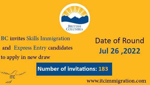 British Columbia Skills Immigration and Express Entry 26 Jul 2022