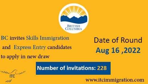 British Columbia Skills Immigration and Express Entry 16 Aug 2022