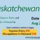 Saskatchewan Express Entry 25 Aug 2022