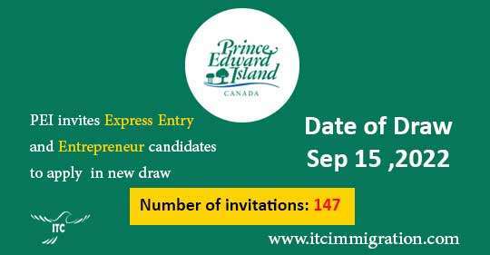 Prince Edward Island EOI draw 15 Sep 2022