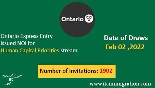 Ontario Express Entry 2 Feb 2023