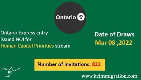 Ontario Express Entry 8 Mar 2023