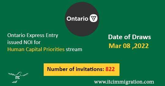 Ontario Express Entry 8 Mar 2023