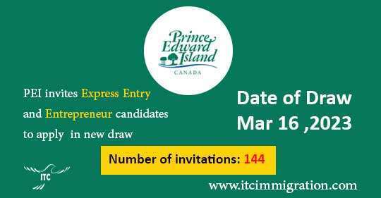 Prince Edward Island EOI draw 16 Mar 2023