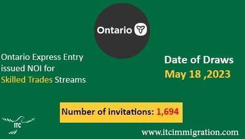 اکسپرس انتری انتاریو 18 می 2023 Ontario Express Entry 18 May 2023