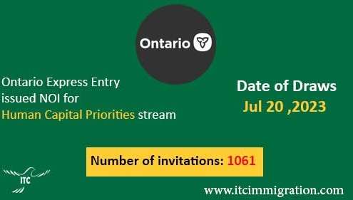 Ontario Express Entry 20 Jul 2023