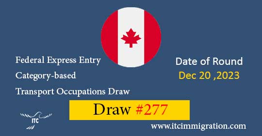 Federal Express Entry Category-based Draw 277