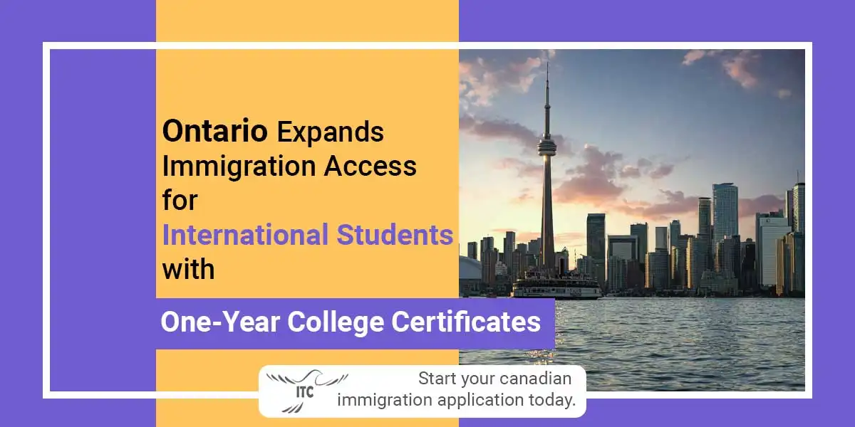 Ontario Expands Immigration Access for International Students with One-Year College Certificates.
