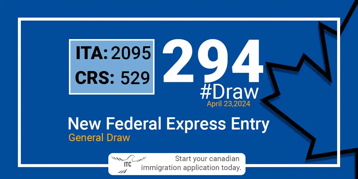Latest Express Entry Draw Results 2024 Minimum CRS and ITA for Draw 294