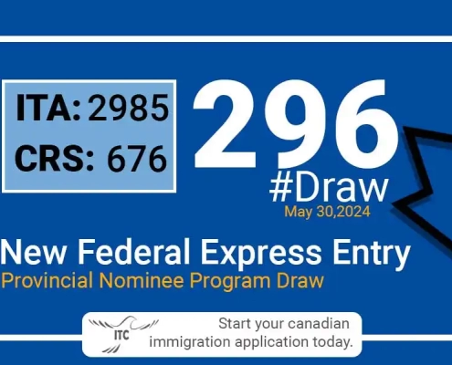Latest Express Entry Draw Results 2024 Minimum CRS and ITA for Draw 296