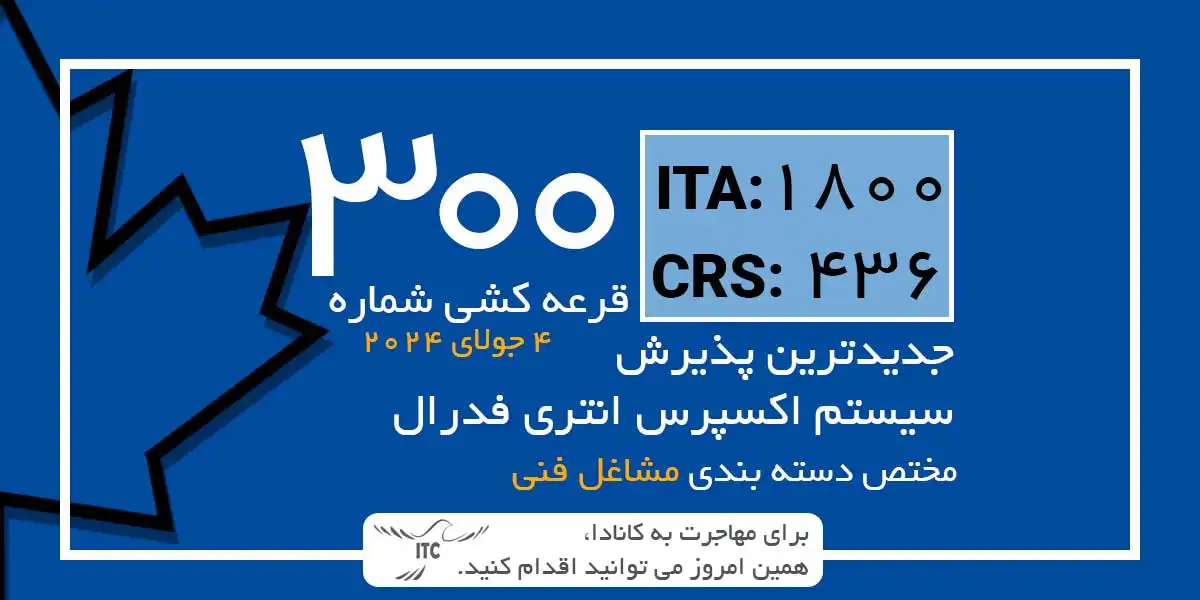 آخرین و جدیدترین نتایج قرعه‌کشی هدفمند اکسپرس انتری 2024 | امتیاز CRS دراو 300