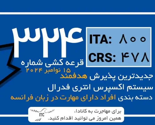 آخرین و جدیدترین نتایج قرعه‌کشی دسته بندی اکسپرس انتری 2024 | امتیاز CRS دراو 324